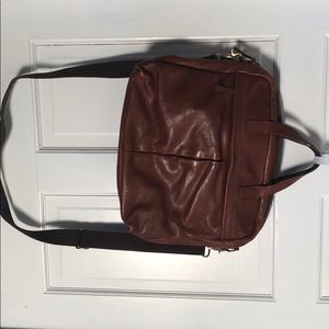 Fossil Leather messenger bag.